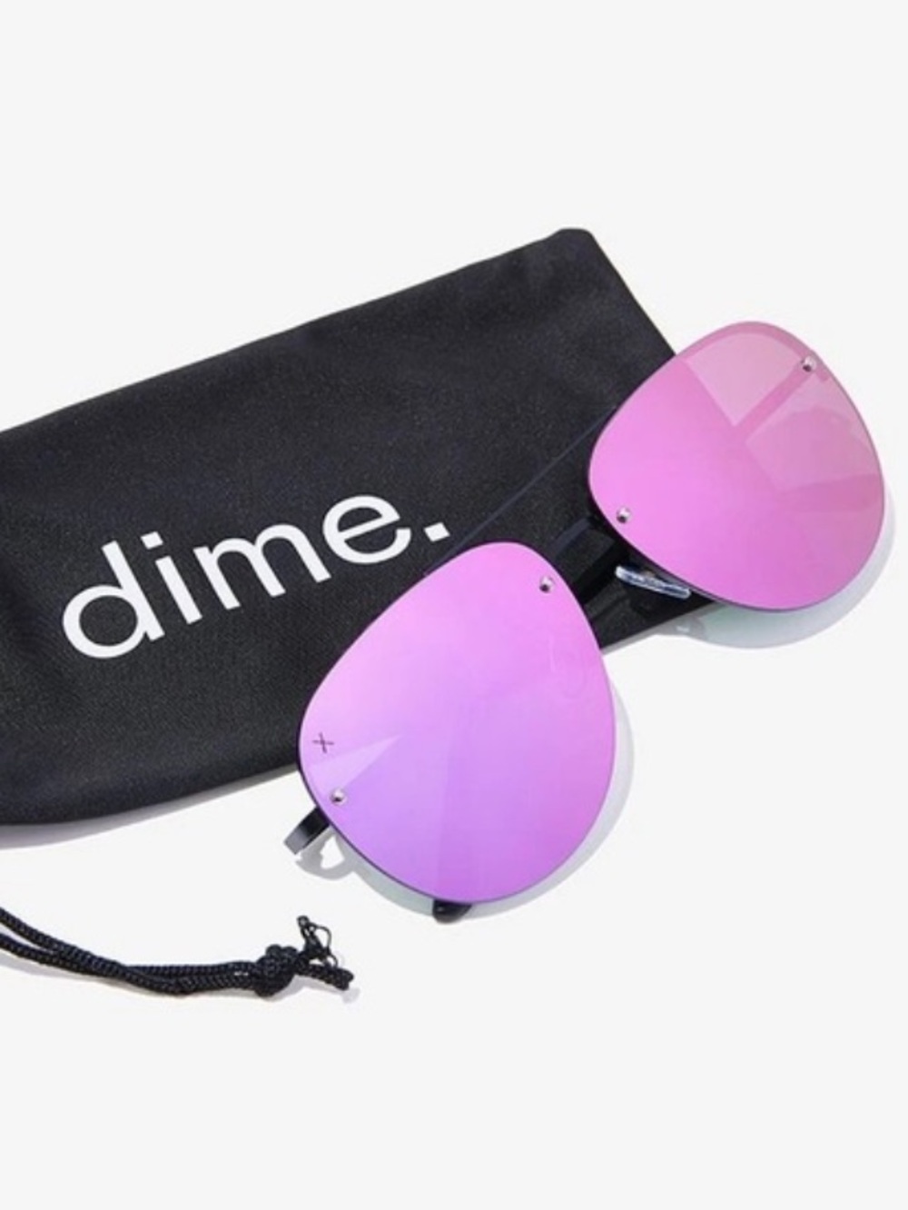 Dime Optics NIB Cieneg Aviator Sunglasses with Black Finish DIM-FA-001